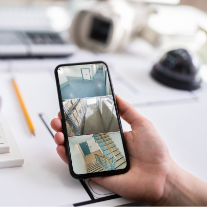 Fort Worth security camera feed on cell phone